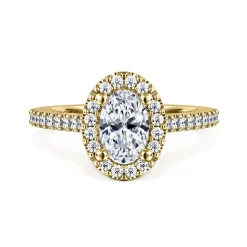 Gabriel & Co. Carly - 14K Yellow Gold Oval Halo Diamond Engagement Ring
