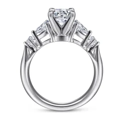 Online Gabriel & Co. Carrie - 14K White Gold Round Five Stone Diamond Engagement Ring
