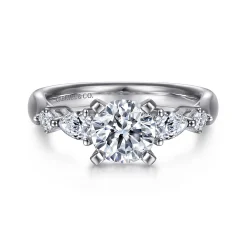 Online Gabriel & Co. Carrie - 14K White Gold Round Five Stone Diamond Engagement Ring