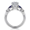 Online Gabriel & Co. Carrie - 14K White Gold Round Five Stone Sapphire and Diamond Engagement Ring