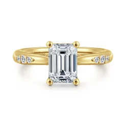 Gabriel & Co. Carroline - 14K Yellow Gold Emerald Cut Diamond Engagement Ring