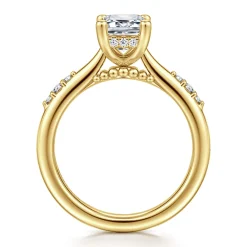 Gabriel & Co. Carroline - 14K Yellow Gold Emerald Cut Diamond Engagement Ring