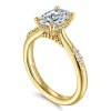 Hot Gabriel & Co. Carroline - 14K Yellow Gold Oval Diamond Engagement Ring