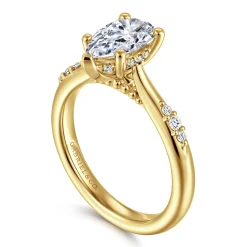 Online Gabriel & Co. Carroline - 14K Yellow Gold Pear Shape Diamond Engagement Ring
