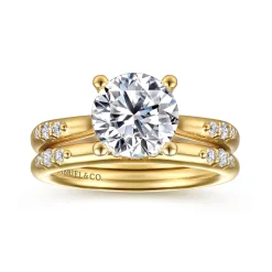 Sale Gabriel & Co. Carroline - 14K Yellow Gold Round Diamond Engagement Ring