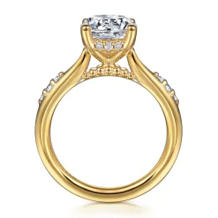 Sale Gabriel & Co. Carroline - 14K Yellow Gold Round Diamond Engagement Ring