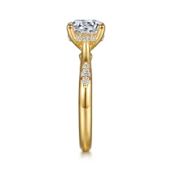 Sale Gabriel & Co. Carroline - 14K Yellow Gold Round Diamond Engagement Ring
