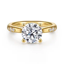 Sale Gabriel & Co. Carroline - 14K Yellow Gold Round Diamond Engagement Ring