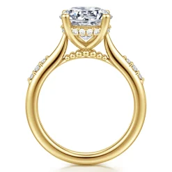 Clearance Gabriel & Co. Carroline - 14K Yellow Gold Round Diamond Engagement Ring