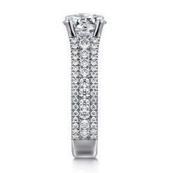 Gabriel & Co. Carver - 14K White Gold Round Diamond Channel Set Engagement Ring