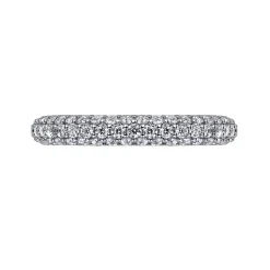 Online Gabriel & Co. Casoria - 14K White Gold Diamond Pave Anniversary Band - 1.15 ct