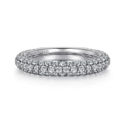 Online Gabriel & Co. Casoria - 14K White Gold Diamond Pave Anniversary Band - 1.15 ct