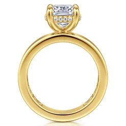 Sale Gabriel & Co. Cassandra - 14K Yellow Gold Elongate Cushion Diamond Engagement Ring