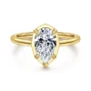 Discount Gabriel & Co. Cassi - 14K Yel+D74low Gold Bezel Prong Pear Shape Diamond Engagement Ring