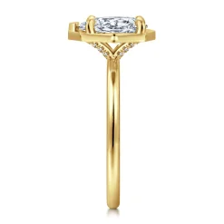 Discount Gabriel & Co. Cassi - 14K Yel+D74low Gold Bezel Prong Pear Shape Diamond Engagement Ring