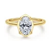 Gabriel & Co. Cassi - 14K Yellow Gold Bezel Prong Oval Diamond Engagement Ring