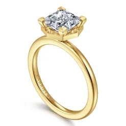 Gabriel & Co. Cassi - 14K Yellow Gold Bezel Prong Princess Cut Diamond Engagement Ring