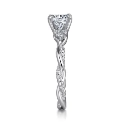 Outlet Gabriel & Co. Catalina - 14K White Gold Round Diamond Engagement Ring