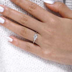 Best Gabriel & Co. Catalina - 14K White Gold Round Twisted Diamond Engagement Ring