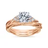 Discount Gabriel & Co. Catalina - 14K White-Rose Gold Round Diamond Twisted Engagement Ring