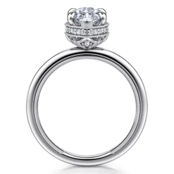 Discount Gabriel & Co. Catallina - 14K White Gold Marquise Shape Bezel Prong Diamond Engagement Ring