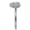 Discount Gabriel & Co. Catallina - 14K White Gold Pear Shape Bezel Prong Diamond Engagement Ring