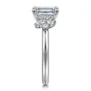 New Gabriel & Co. Caye - 14K White Gold Emerald Cut Diamond Engagement Ring