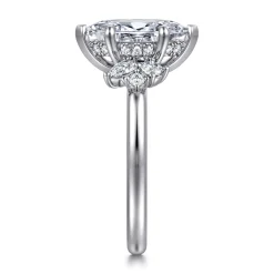 Outlet Gabriel & Co. Caye - 14K White Gold Marquise Shape Diamond Engagement Ring