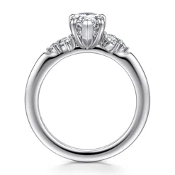 Hot Gabriel & Co. Caye - 14K White Gold Pear Shape Diamond Engagement Ring