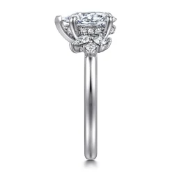 Hot Gabriel & Co. Caye - 14K White Gold Pear Shape Diamond Engagement Ring