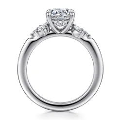 Online Gabriel & Co. Caye - 14K White Gold Round Diamond Engagement Ring
