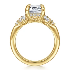 Outlet Gabriel & Co. Caye - 14K Yellow Gold Emerald Cut Diamond Engagement Ring