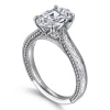 Online Gabriel & Co. Celestiana - Vintage Inspired 14K White Gold Oval Solitaire Engagement Ring