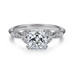 Outlet Gabriel & Co. Celia - 14K White Gold Cushion Cut Diamond Engagement Ring