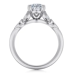 Outlet Gabriel & Co. Celia - 14K White Gold Oval Diamond Engagement Ring