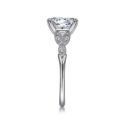 Discount Gabriel & Co. Celia - 14K White Gold Oval Diamond Engagement Ring