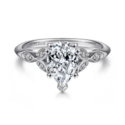 Online Gabriel & Co. Celia - 14K White Gold Pear Shape Diamond Engagement Ring