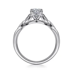 Sale Gabriel & Co. Celia - 14K White Gold Round Diamond Engagement Ring