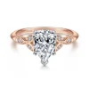 Outlet Gabriel & Co. Celia - 14K White-Rose Gold Pear Shape Diamond Engagement Ring