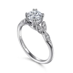 Clearance Gabriel & Co. Celia - Platinum Round Diamond Engagement Ring