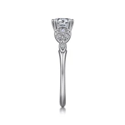 Clearance Gabriel & Co. Celia - Platinum Round Diamond Engagement Ring