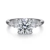Outlet Gabriel & Co. Chana - 14K White Gold Round Diamond Engagement Ring