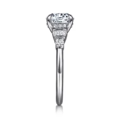 Outlet Gabriel & Co. Chana - 14K White Gold Round Diamond Engagement Ring