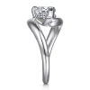 Sale Gabriel & Co. Chapelle - 14K White Gold Bypass Pear Shape Diamond Engagement Ring