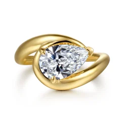 Online Gabriel & Co. Chapelle - 14K Yellow Gold Bypass Pear Shape Diamond Engagement Ring