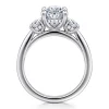 Discount Gabriel & Co. Charisa - 14K White Gold Oval Three Stone Diamond Engagement Ring