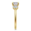 Outlet Gabriel & Co. Charisa - 14K Yellow Gold Cushion Cut Three Stone Diamond Engagement Ring