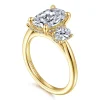 Gabriel & Co. Charisa - 14K Yellow Gold Oval Three Stone Diamond Engagement Ring