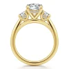 Sale Gabriel & Co. Charisa - 14K Yellow Gold Round Three Stone Diamond Engagement Ring