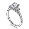 Online Gabriel & Co. Charlene - 14K White Gold Emerald Cut Three Stone Diamond Engagement Ring